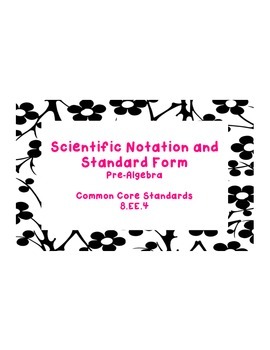 Preview of Scientific Notation Task Cards