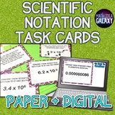 Scientific Notation Task Cards- Printable & Digital Resource