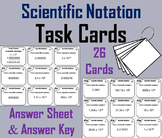 Scientific Notation Task Cards Activity for 6th to 9th Grade