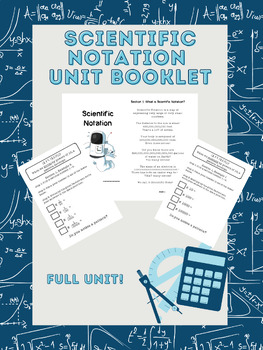 Preview of Scientific Notation Unit Booklet