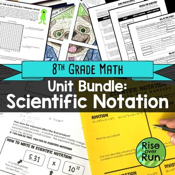 Preview of Scientific Notation Unit for 8th Grade Math