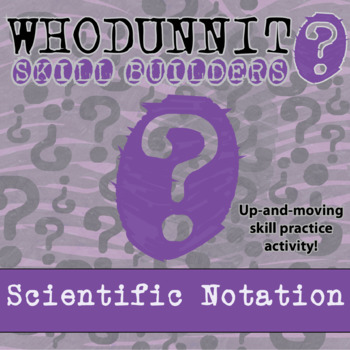 Preview of Scientific Notation Whodunnit Activity - Printable & Digital Game Options
