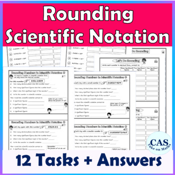 Preview of Rounding Scientific Notation | Tasks + Answers