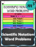 Scientific Notation Word Problems Digital Notes & Self Gra