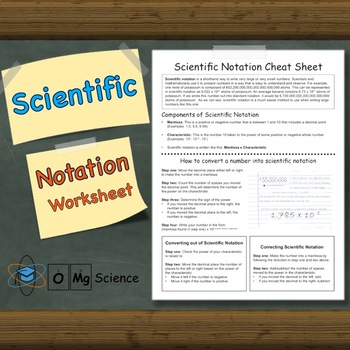 Preview of Scientific Notation Worksheet: The Basics