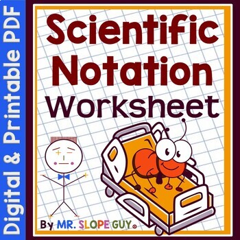 Preview of Scientific Notation Worksheet Grade 8