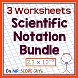 Scientific Notation Worksheet Bundle