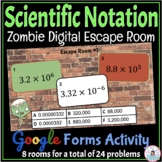 Scientific Notation Zombie Digital Math Escape Room - Google