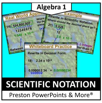 Preview of Scientific Notation in a PowerPoint Presentation