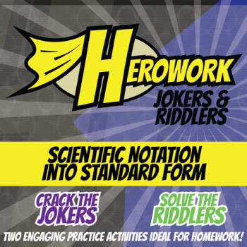 Preview of Scientific Notation into Standard Form Printable Activities - Herowork