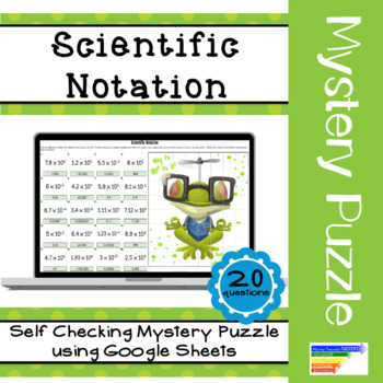 Preview of Scientific Notation to Standard Form: Self Checking Mystery Picture