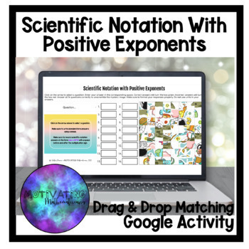 Preview of Scientific Notation with Positive Exponents Digital Task Cards 