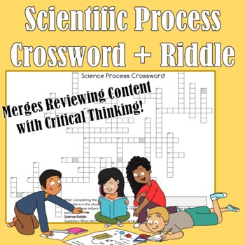 Scientific Process Crossword   Riddle Review AND Critical Thinking Activity