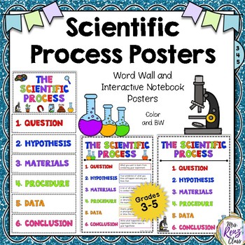 Preview of Scientific Process Posters - Word Wall Posters for Science