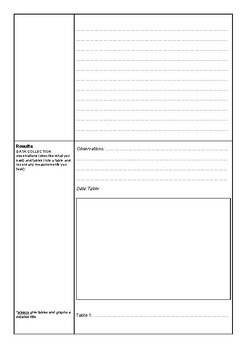 Scientific Report Template by Holly-Days Science Resources | TPT