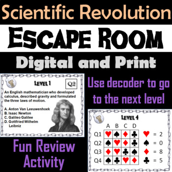 Preview of Scientific Revolution Activity Escape Room (The Age of Enlightenment)