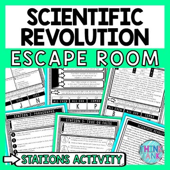 Preview of Scientific Revolution Escape Room Stations - Reading Comprehension Activity