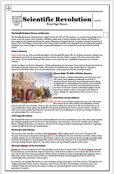 Preview of Scientific Revolution: Front Page History