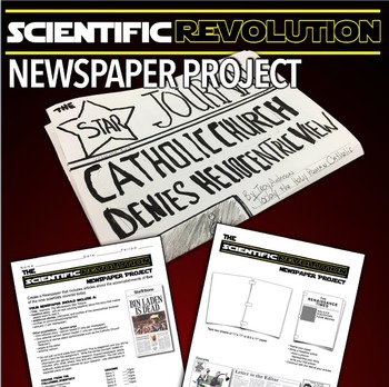 Preview of Scientific Revolution Newspaper Project + Distance Learning