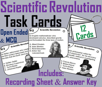 Preview of Scientific Revolution Task Cards Activity