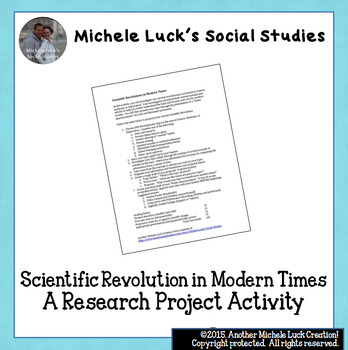 Preview of Scientific Revolution in Modern Times Research Project Activity