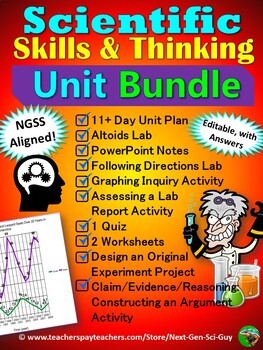 Preview of Scientific Skills and Thinking Unit Bundle: NGSS Aligned