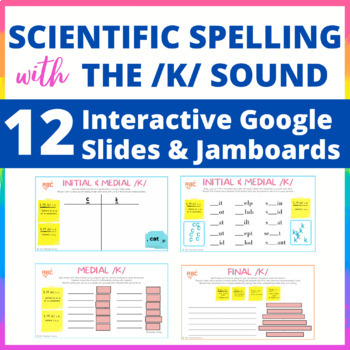 Preview of Scientific Spelling with /k/ - Interactive Jamboards and Google Slides