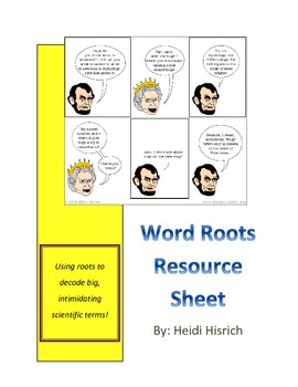 Preview of Scientific Word Roots for Teaching Vocabulary