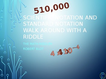 Preview of Scientific and Standard Notation Walk Around or Gallery Walk with a Riddle