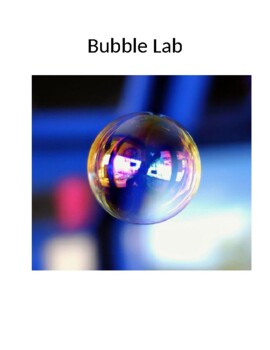 Preview of Scientific method bubble lab independent, dependent, controlled variables