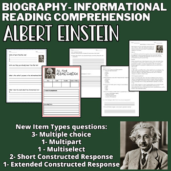 Preview of Scientist Albert Einstein-Biography- Reading Passage & Reading Comprehension