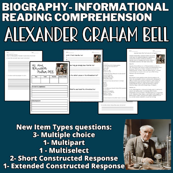 Preview of Scientist Alexander Graham Bell -Biography - Reading Passage Comprehension