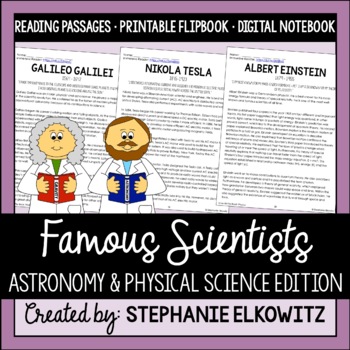 Preview of Famous Scientists - Physical Science & Astronomy Edition | Printable & Digital