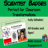 Scientist ID Badges, Community Helpers, Classroom Transformation
