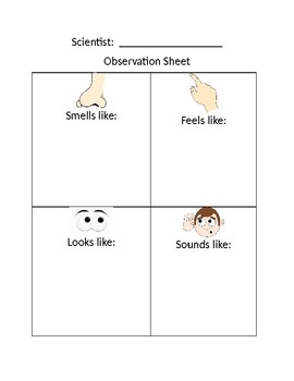 Preview of Scientist Observation or Inquiry Sheet