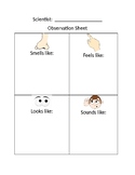 Scientist Observation or Inquiry Sheet