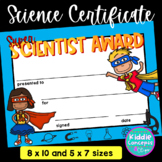 Scientist / Science Award Certificate Super Hero Theme