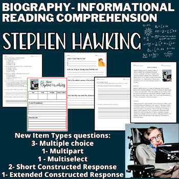 Preview of Scientist Stephen Hawking -Biography- Reading Passage & Reading Comprehension