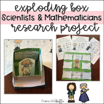 Preview of Scientist and Mathematician Foldable Research Project- Exploding Box