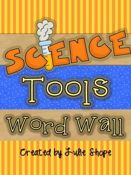 Preview of Scientist and Science Tool Vocabulary Word Wall