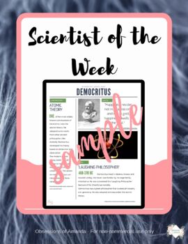 Preview of Scientist of the Week: Democritus