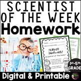 Scientist of the Week Homework Assignment | Digital and Printable