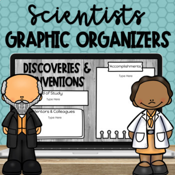 Preview of Scientists Digital Research Graphic Organizers Biographies