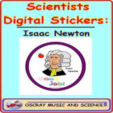Scientists Digital Stickers for Distance Learning: Isaac Newton