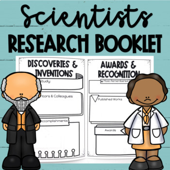 Preview of Scientists Research Graphic Organizer Booklet Biography