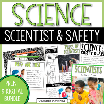 Preview of Scientist & Science Safety | 2nd & 3rd Grade Science Worksheets & Digital Bundle