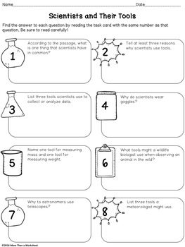 Scientists and Their Tools by More Than a Worksheet | TpT