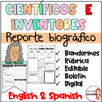 Preview of Scientists and inventors Biography report in Spanish - Research templates