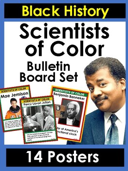Preview of Scientists of Color - 14 Posters & Activity: Grades 2-5  Black History Month