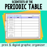 Scientists of the Periodic Table Graphic Organizer